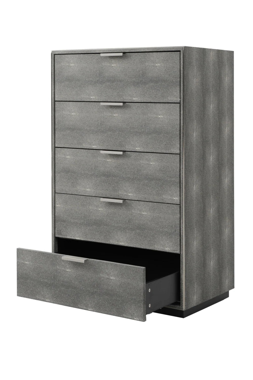 Luxury Modern Dark Shagreen 5-Drawer Chest European Style for Villa