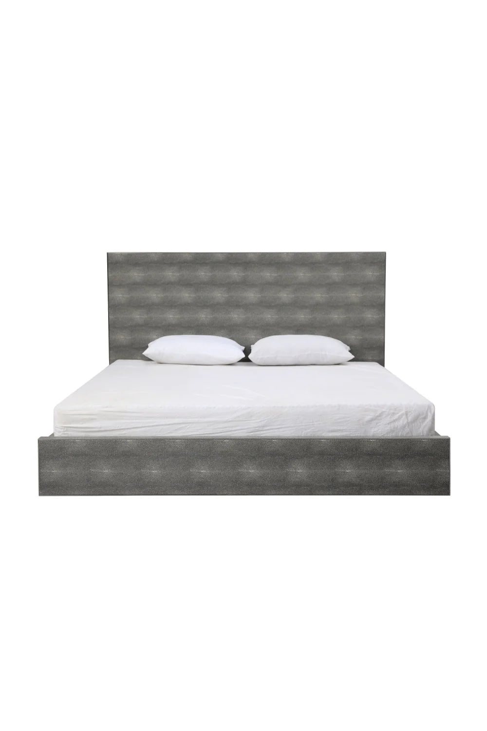 Luxury Modern Dark Shagreen Bed European Style for Villa