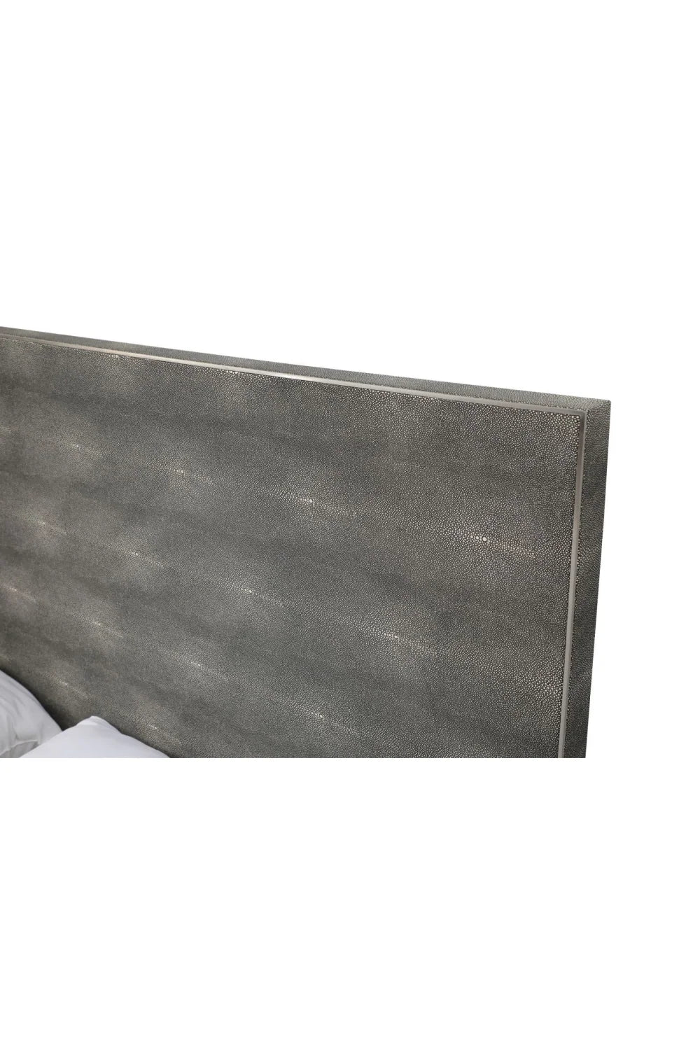 Luxury Modern Dark Shagreen Bed European Style for Villa