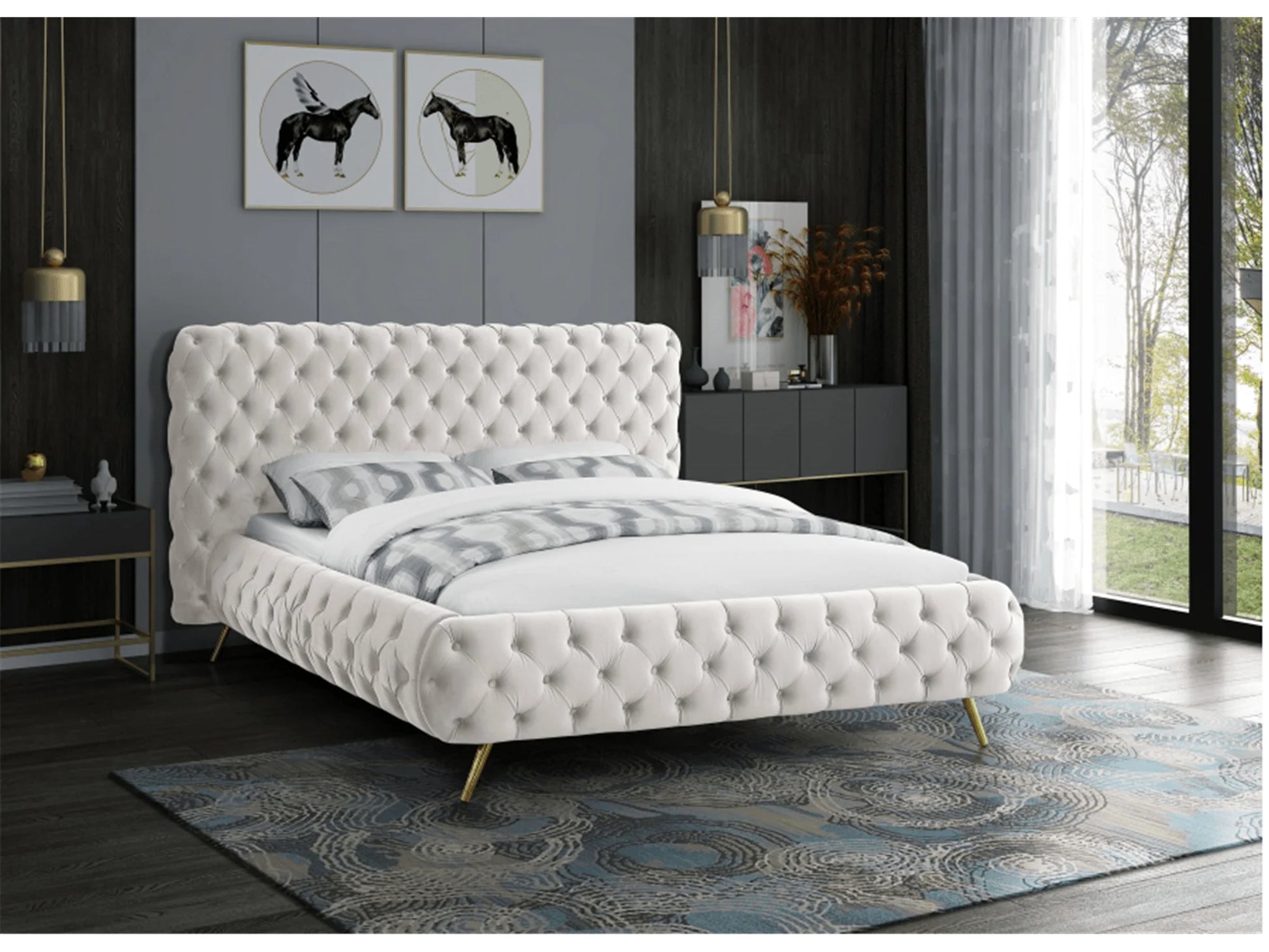 Luxury Modern Delani King Bed European Style for Villa
