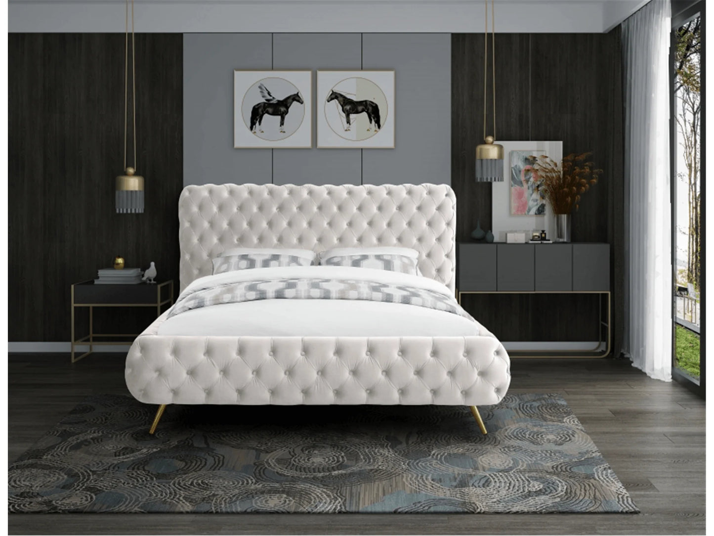 Luxury Modern Delani King Bed European Style for Villa