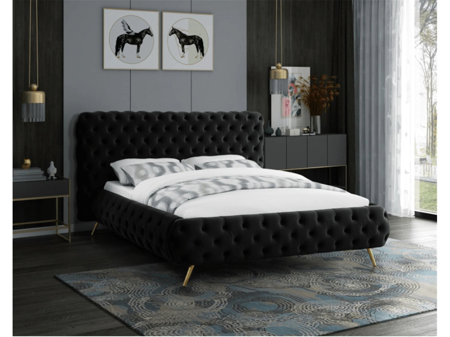 Luxury Modern Delani King Bed European Style for Villa