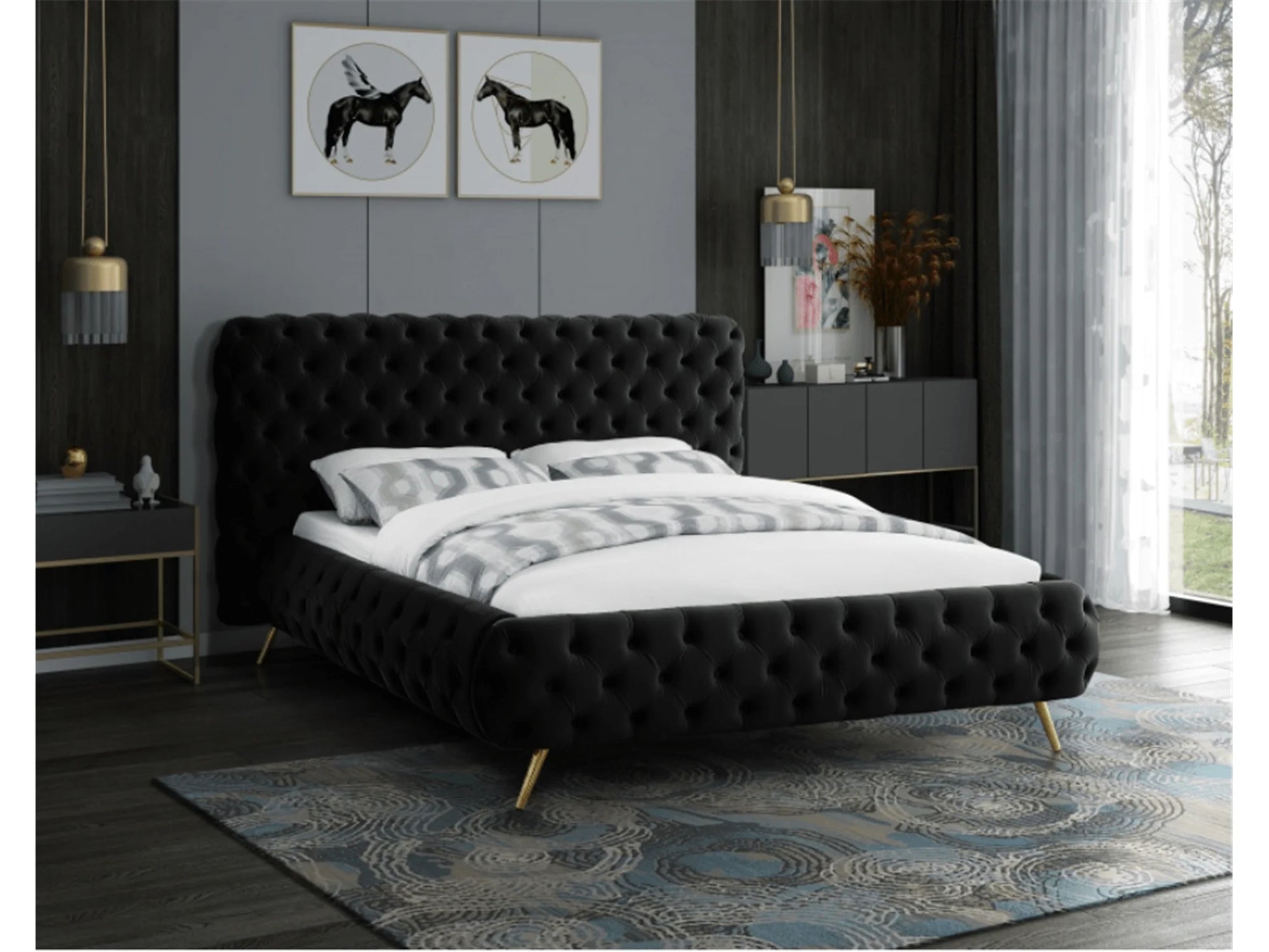 Luxury Modern Delani King Bed European Style for Villa