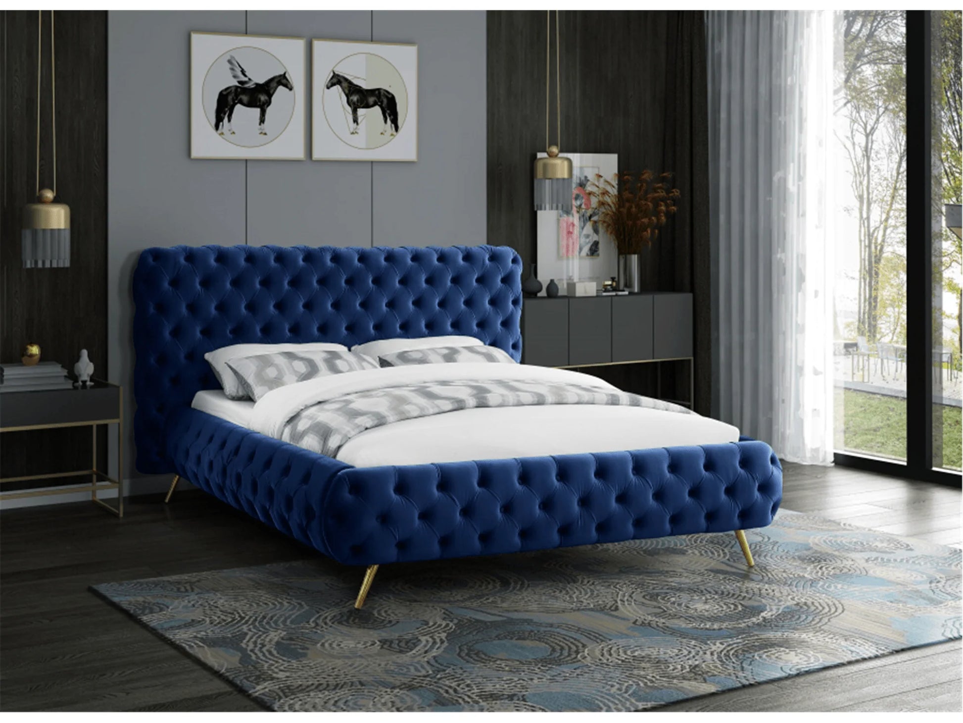 Luxury Modern Delani King Bed European Style for Villa