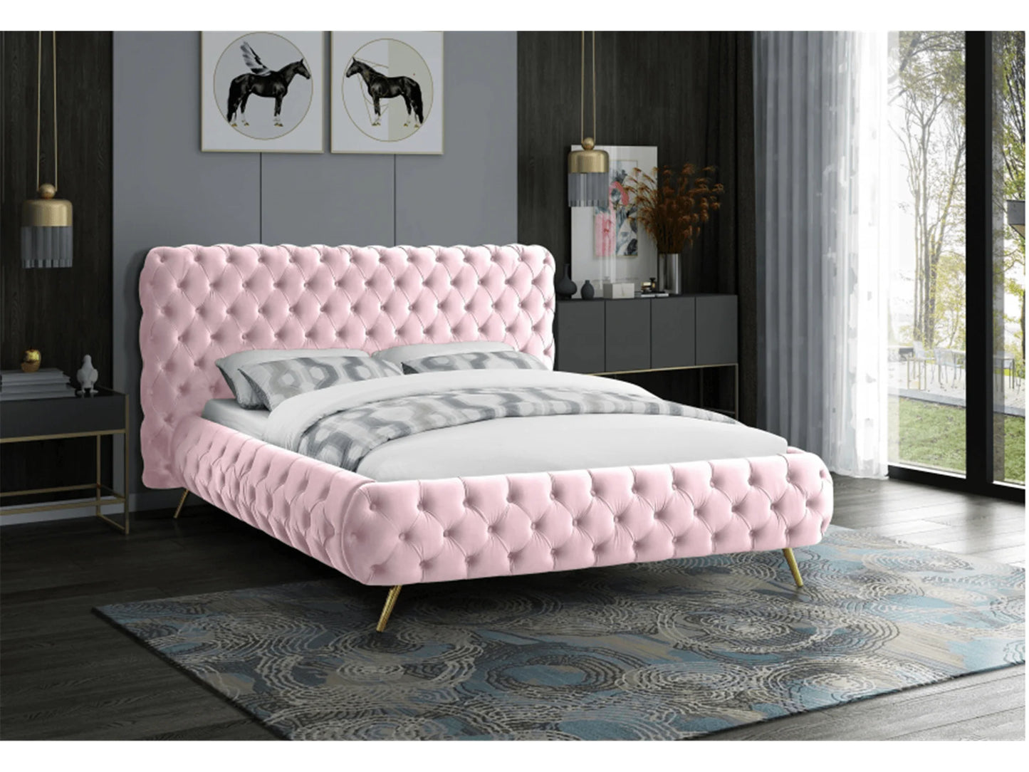 Luxury Modern Delani King Bed European Style for Villa