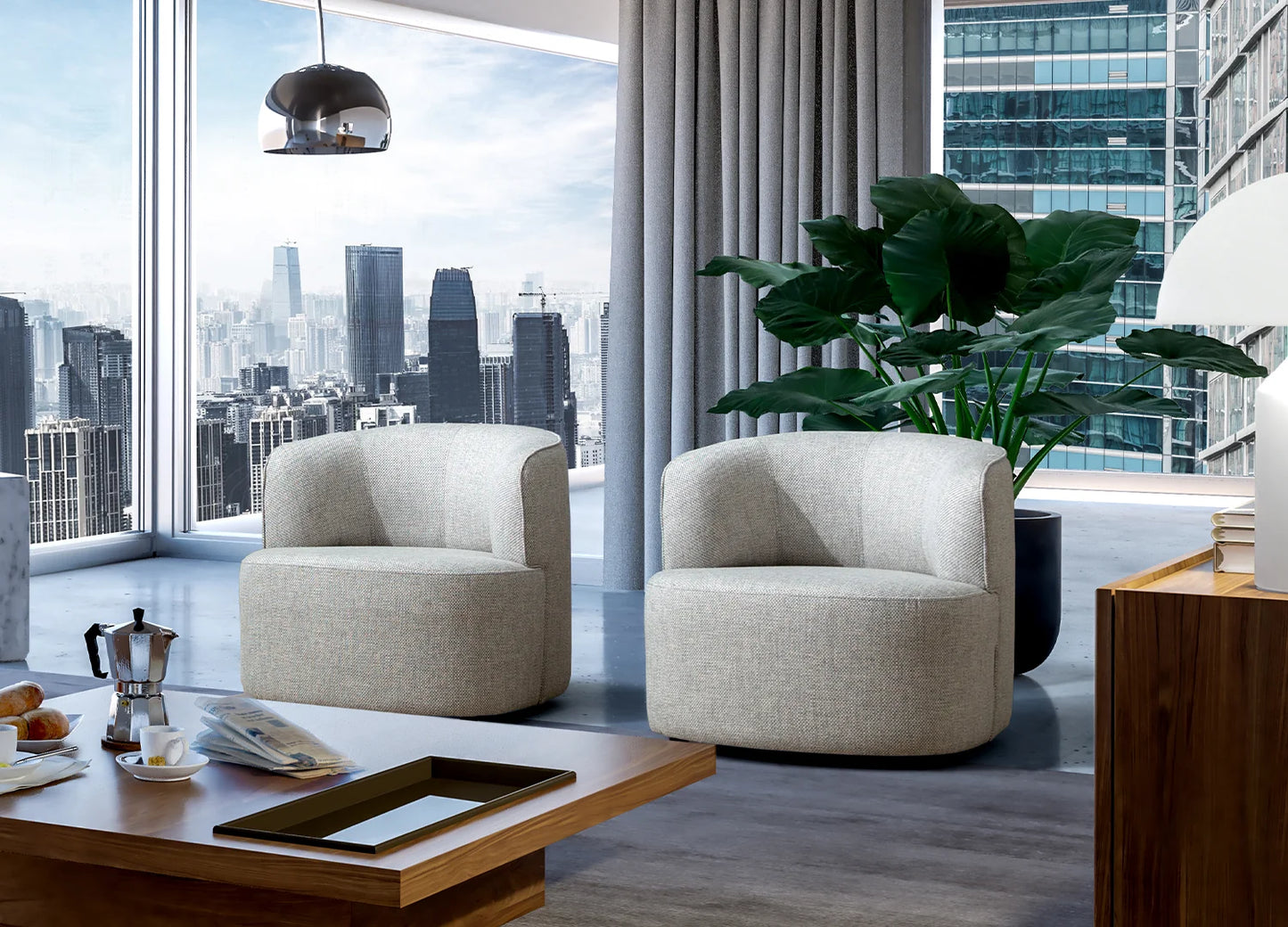 Luxury Modern Denn Accent Chair European Style for Villa