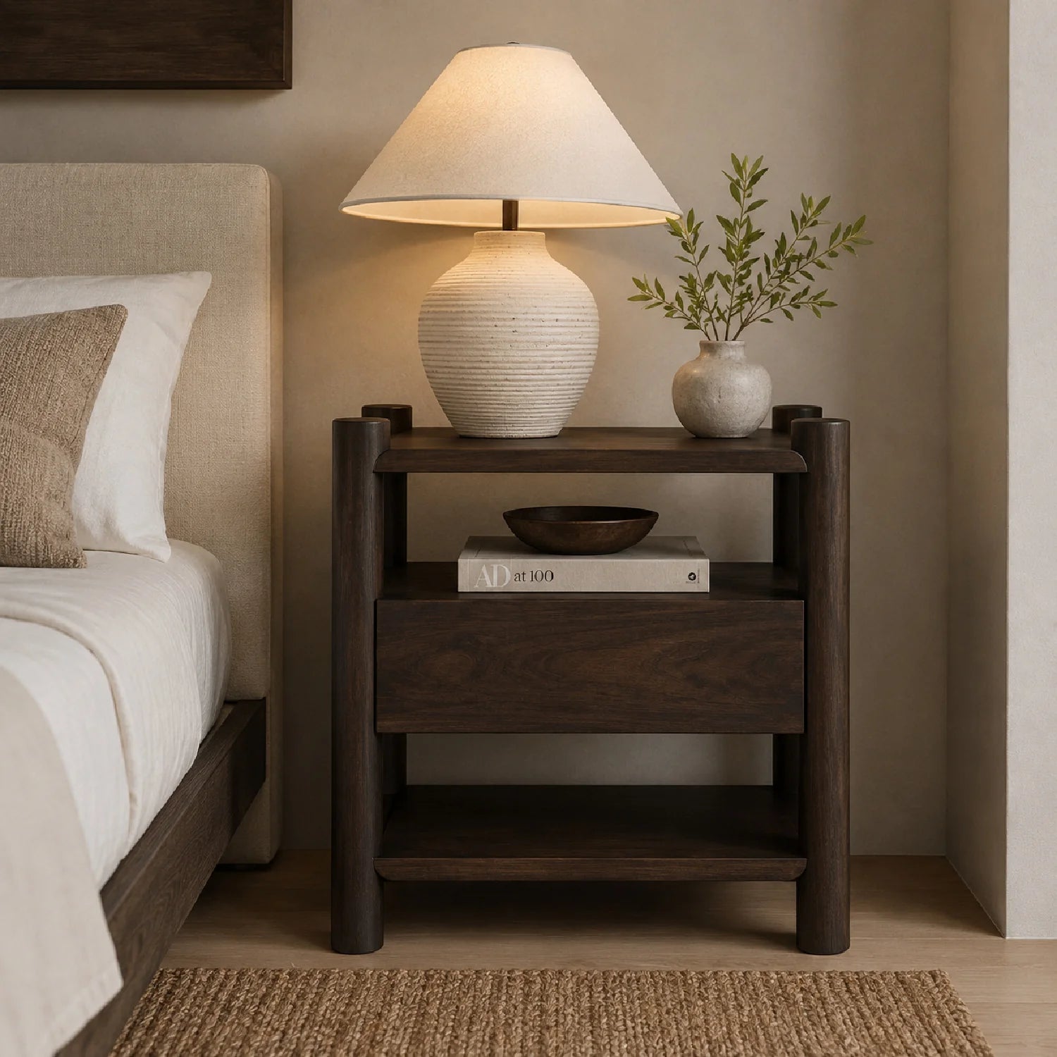 Luxury Modern Devin Nightstand European Style for Villa