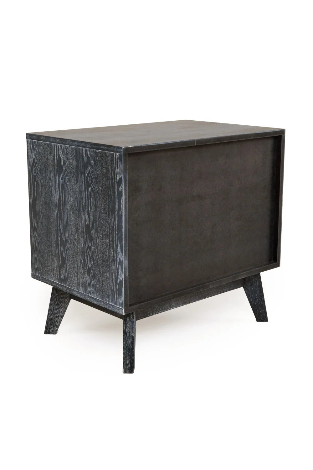 Luxury Modern Diana 2-Drawer Gray Ash Nightstand European Style for Villa