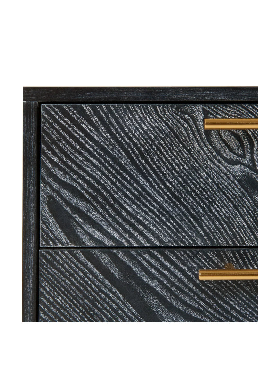 Luxury Modern Diana 2-Drawer Gray Ash Nightstand European Style for Villa