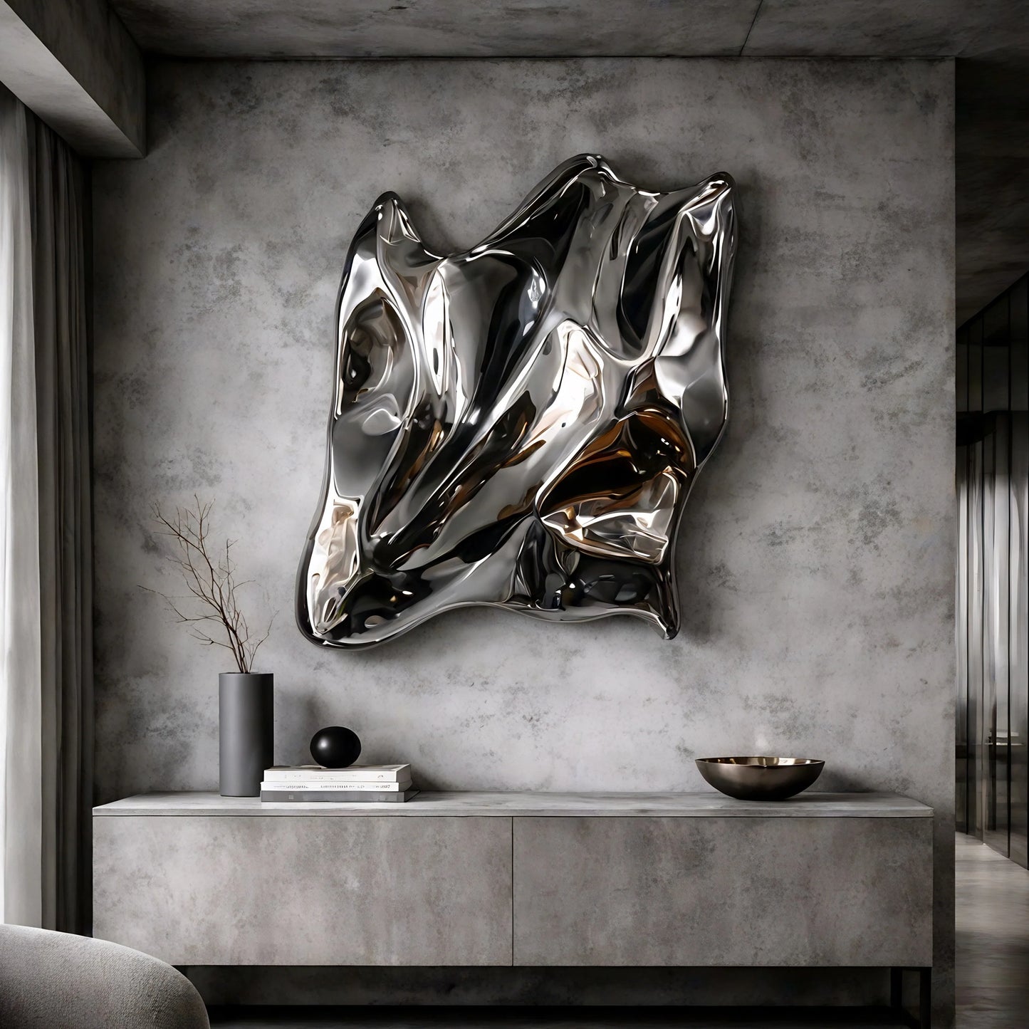 Luxury Modern Distortion Study Mirror European Style for Villa