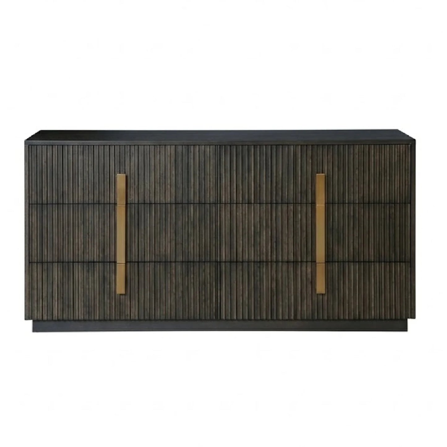 Luxury Modern Distressed Black Six Drawer Dresser European Style for Villa