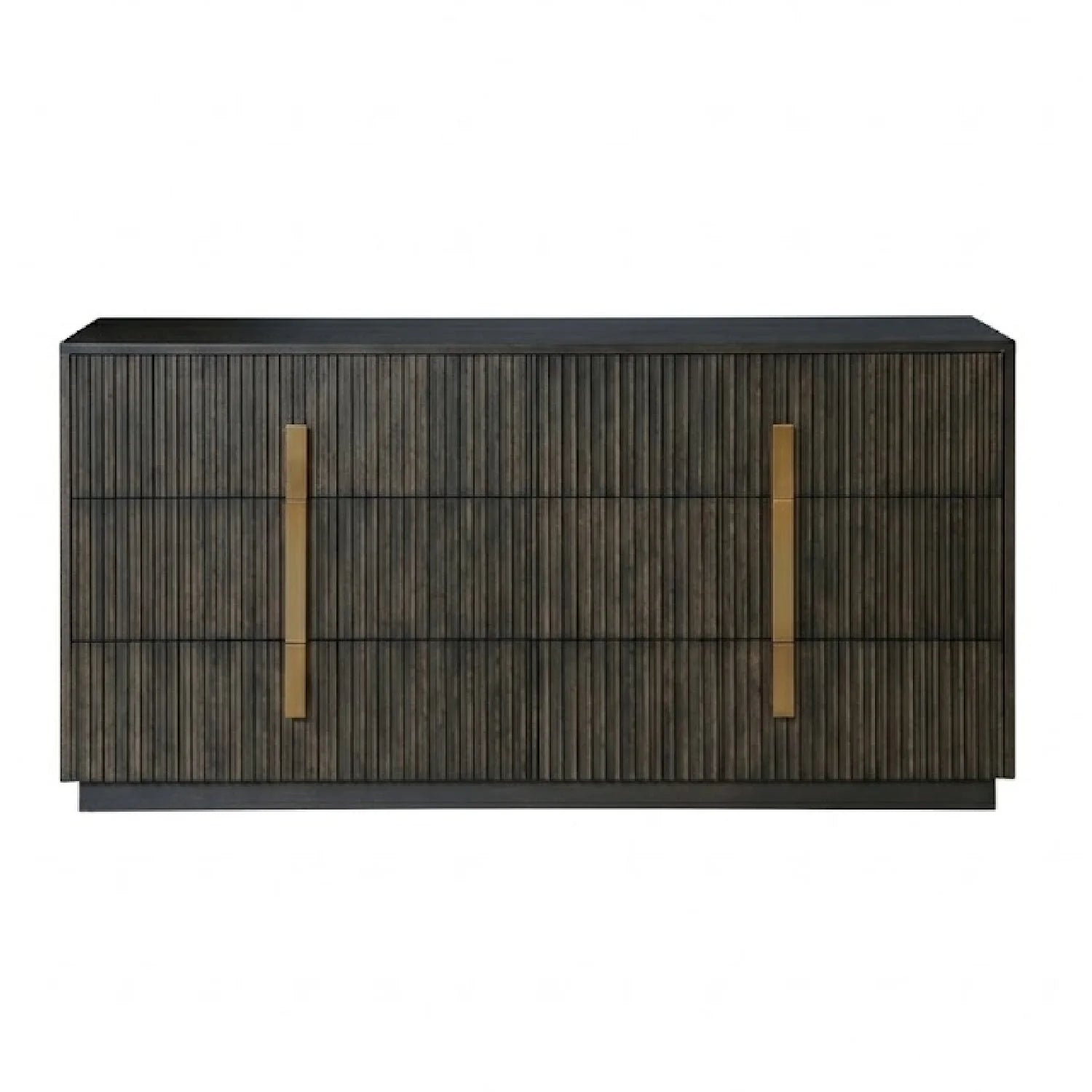 Luxury Modern Distressed Black Six Drawer Dresser European Style for Villa