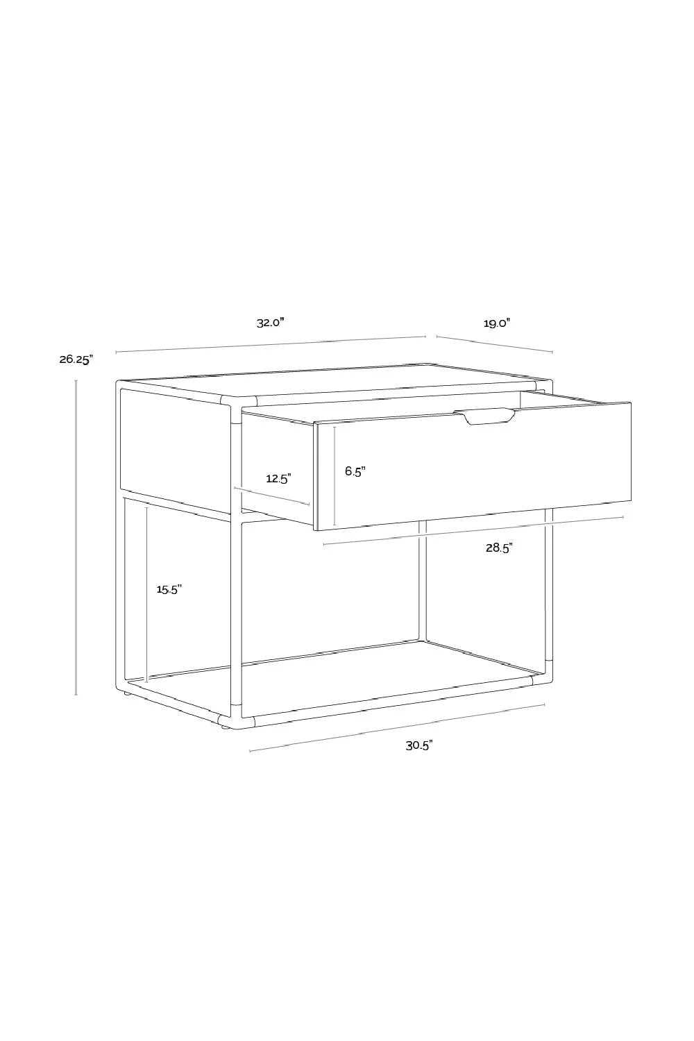 Luxury Modern Doone Nightstand European Style for Villa