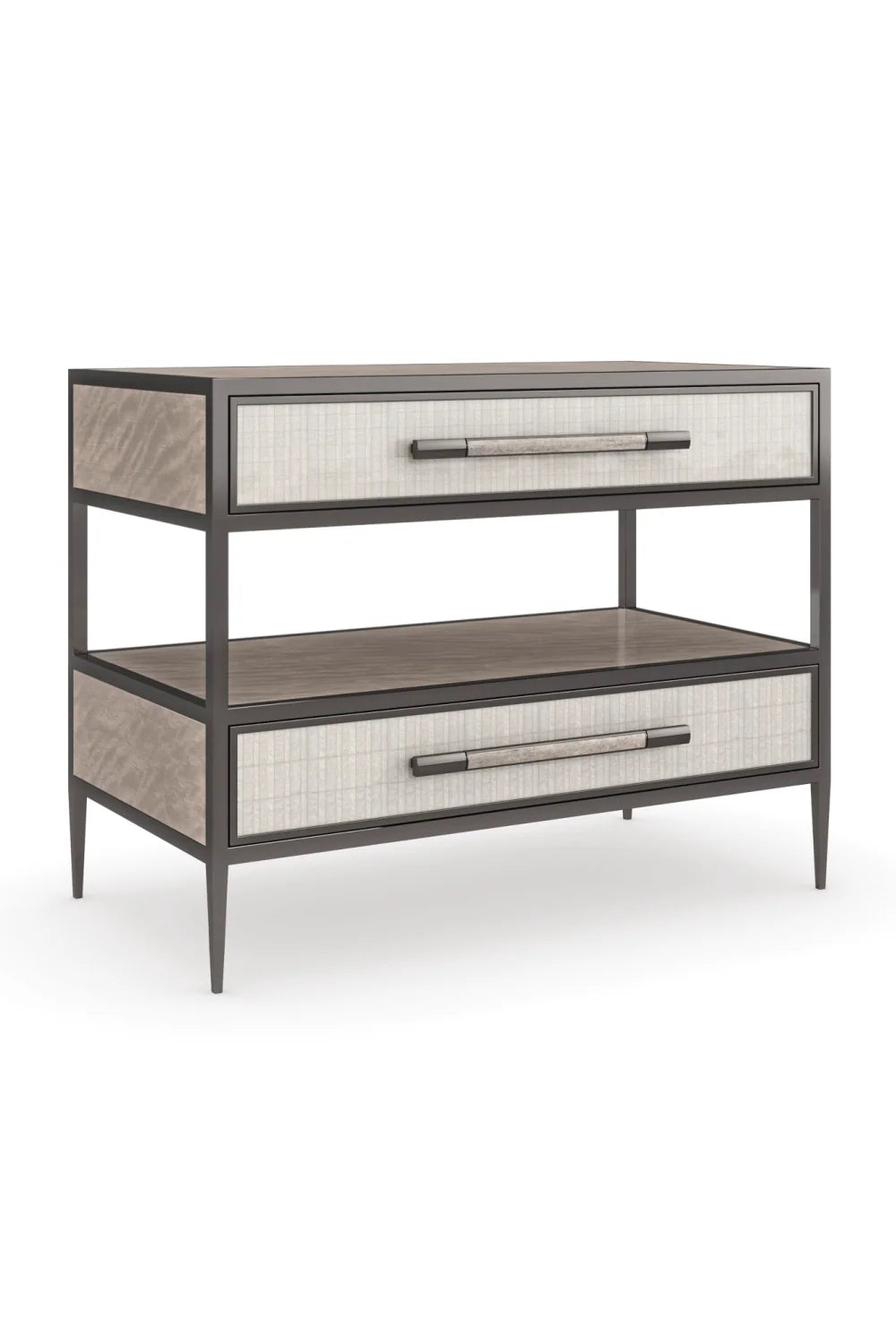Luxury Modern Dual Impressions Nightstand European Style for Villa