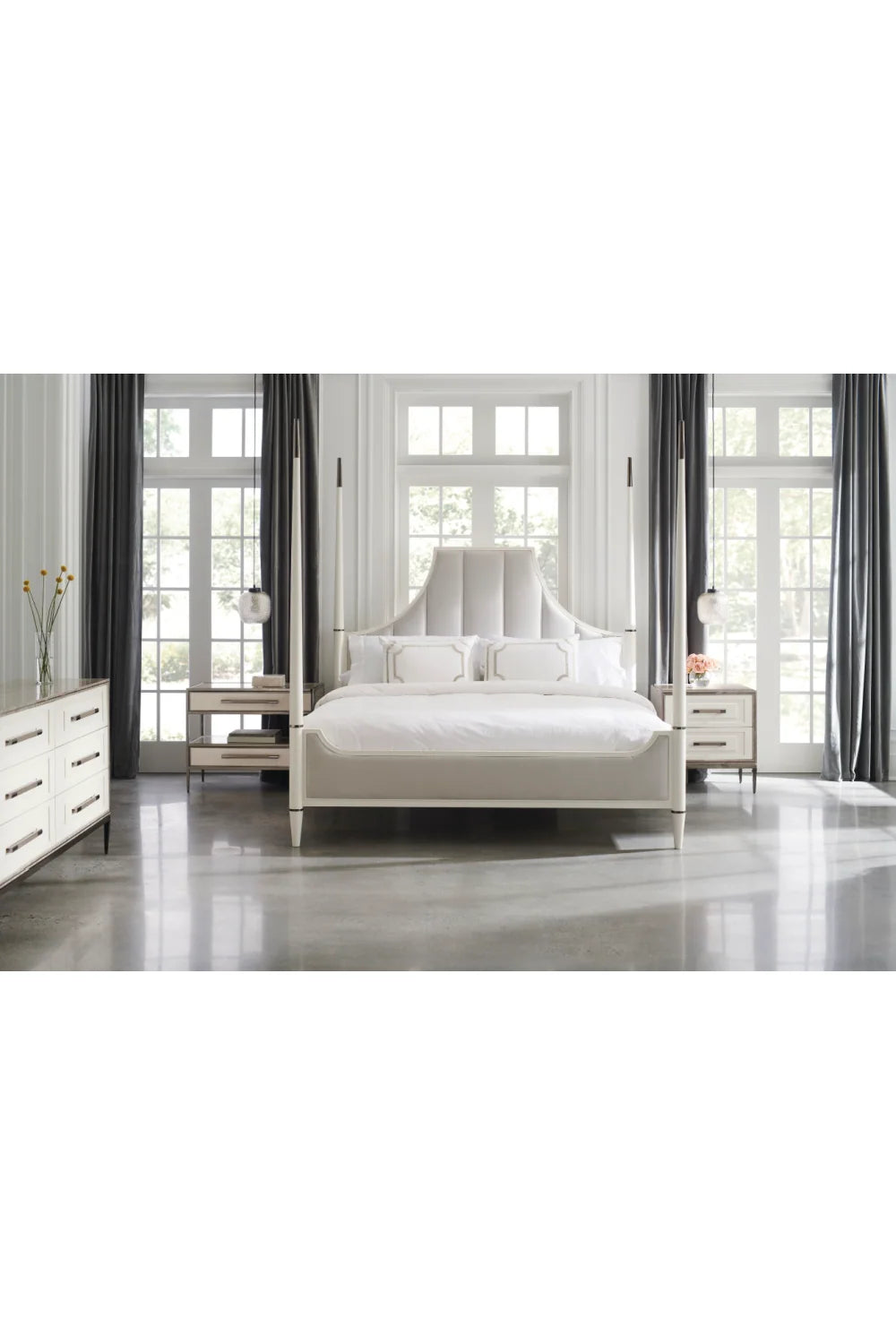 Luxury Modern Dual Impressions Nightstand European Style for Villa