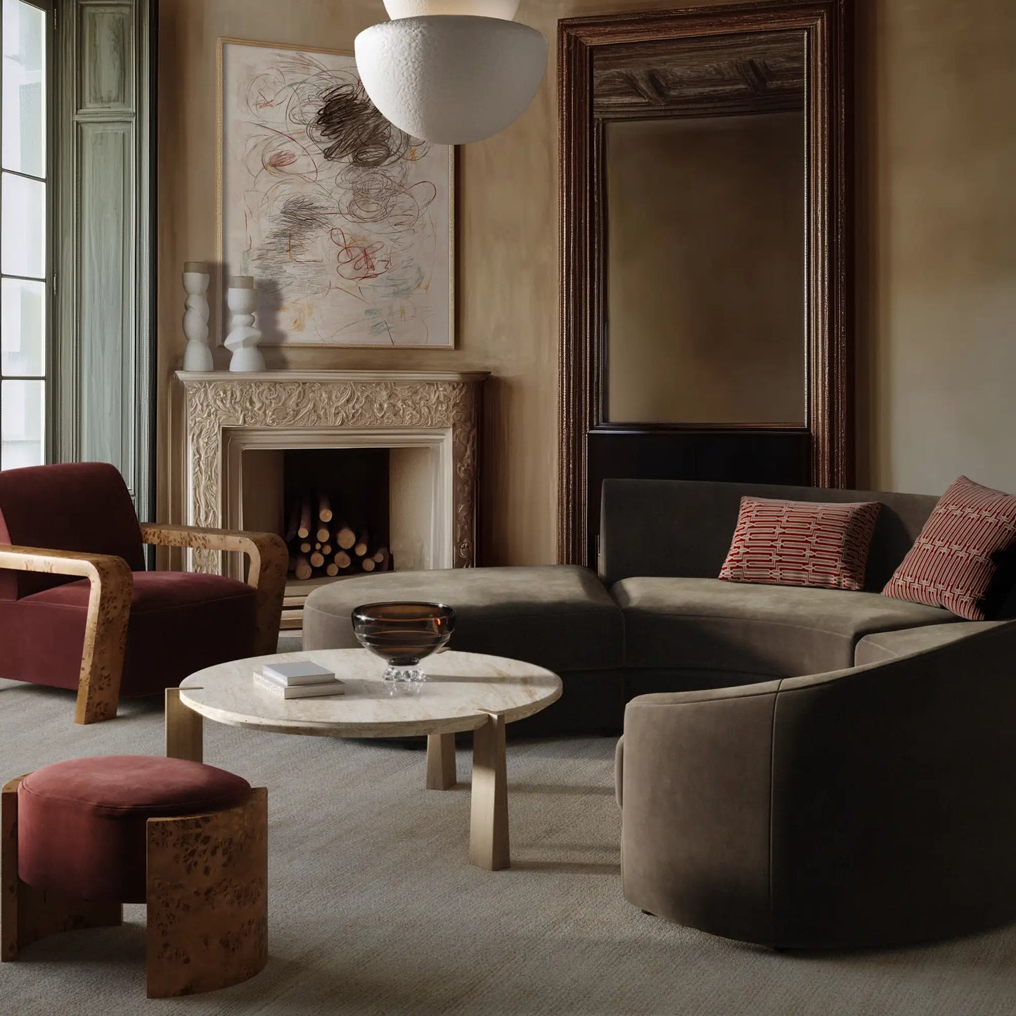 Luxury Modern Dumas Lounge Chair European Style for Villa