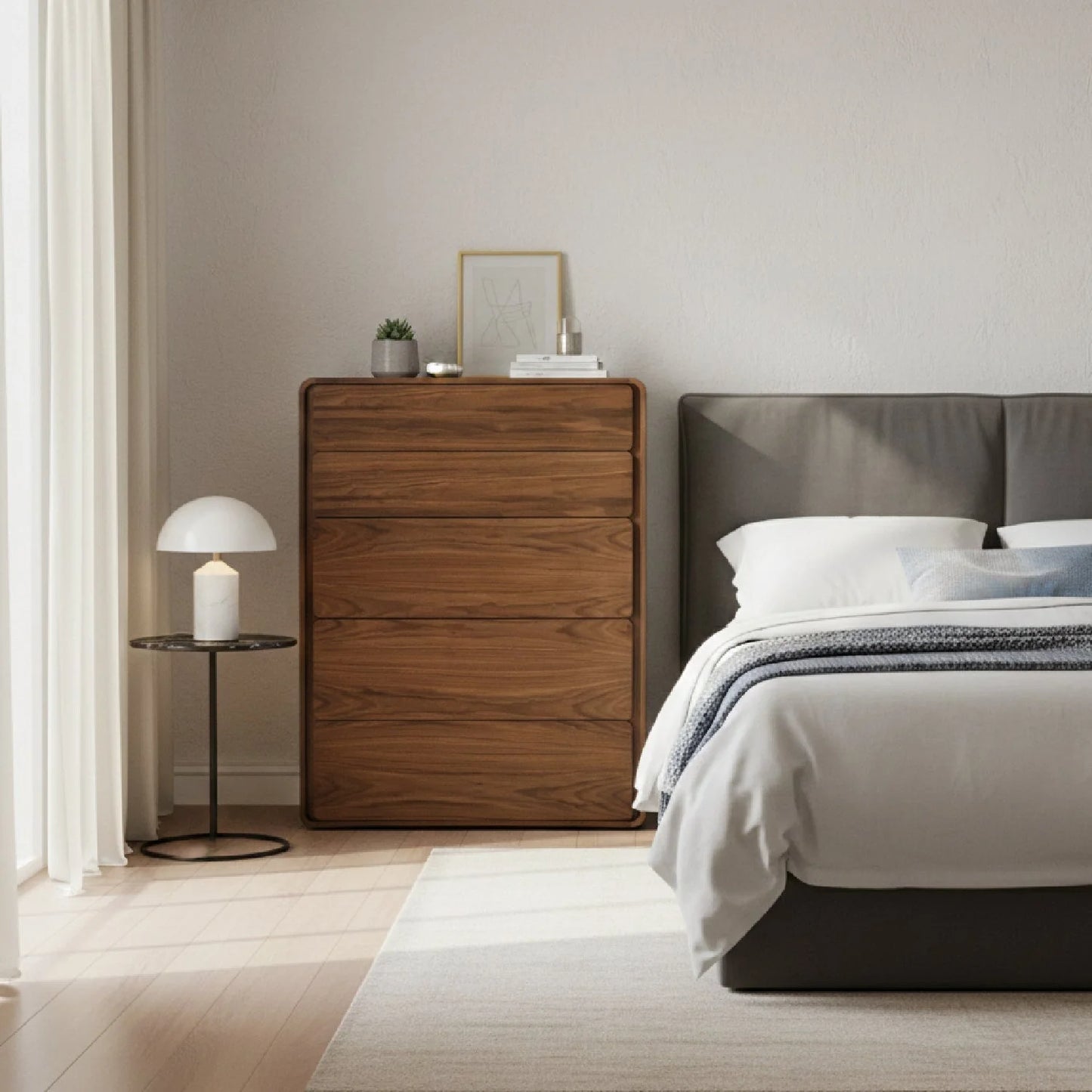 Luxury Modern Dustin 5-Drawer Chest European Style for Villa