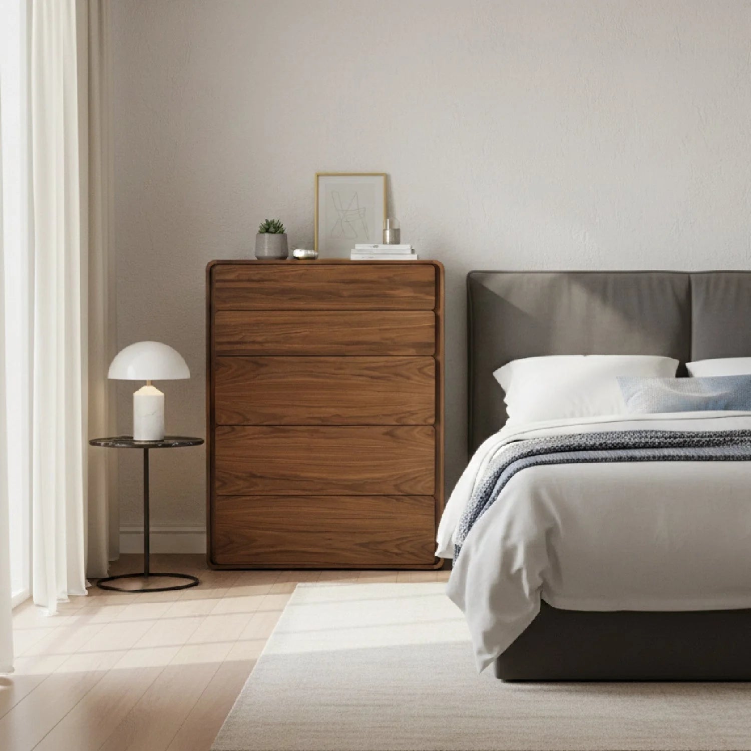 Luxury Modern Dustin 5-Drawer Chest European Style for Villa