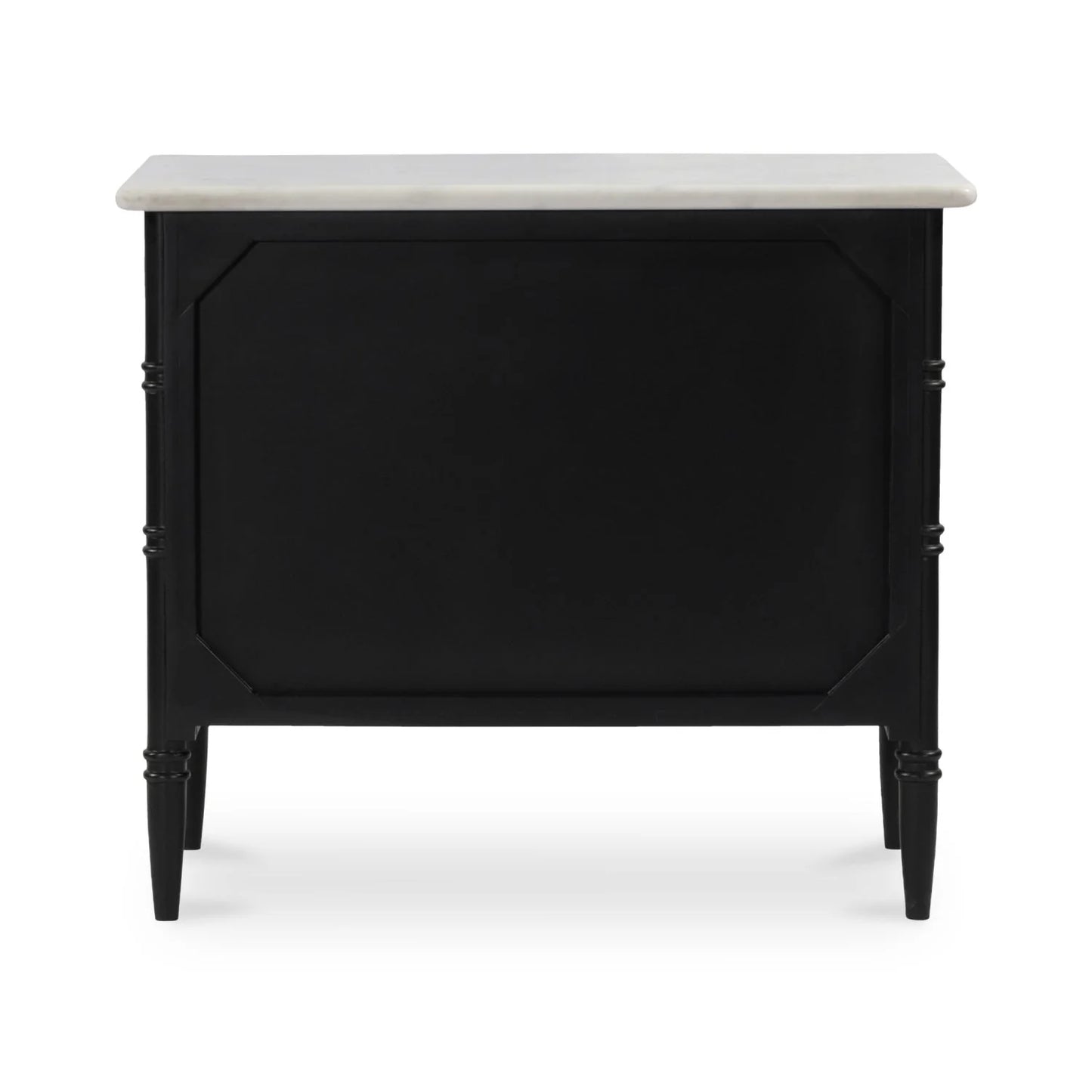 Luxury Modern Eleanor 3-Drawer Black Nightstand European Style for Villa