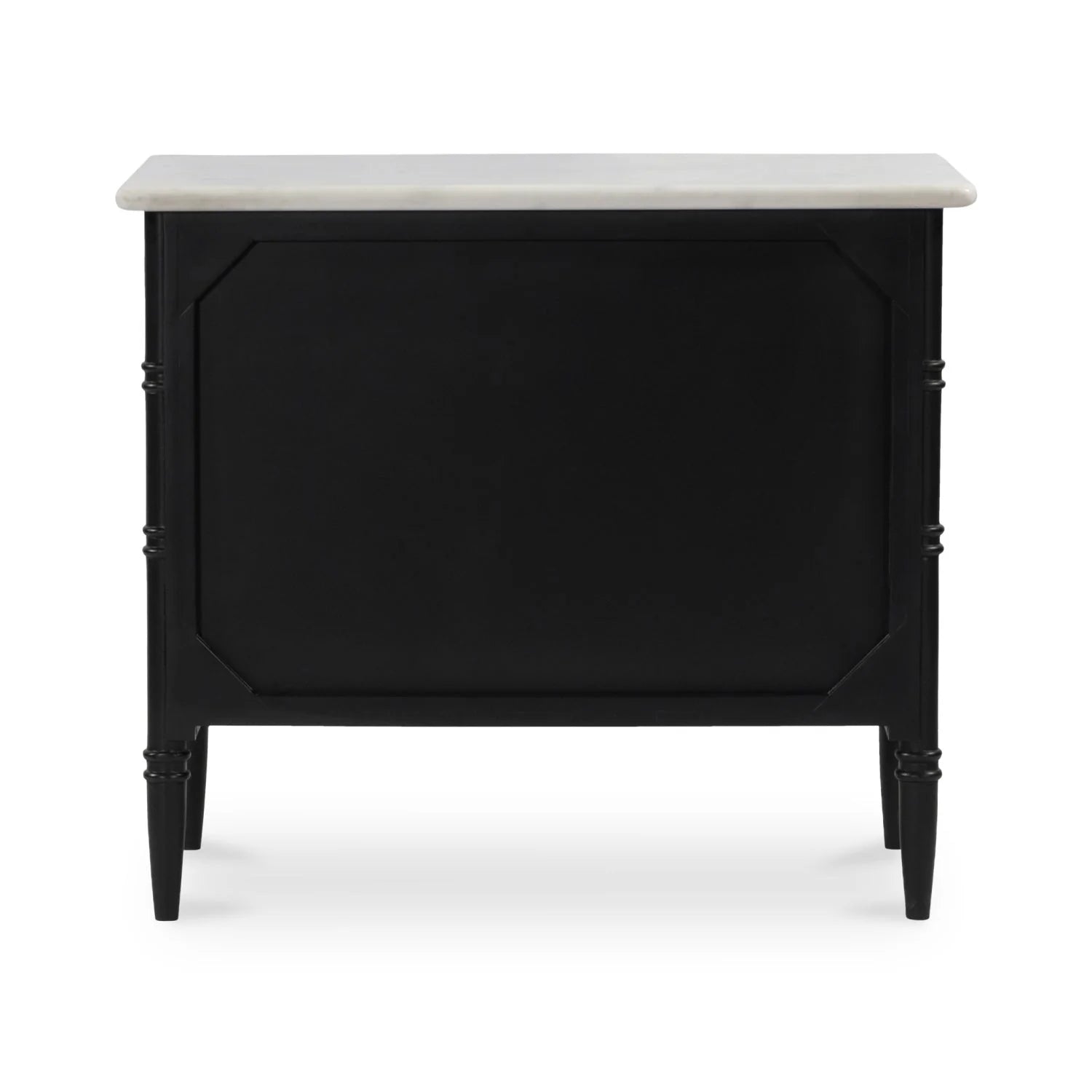 Luxury Modern Eleanor 3-Drawer Black Nightstand European Style for Villa