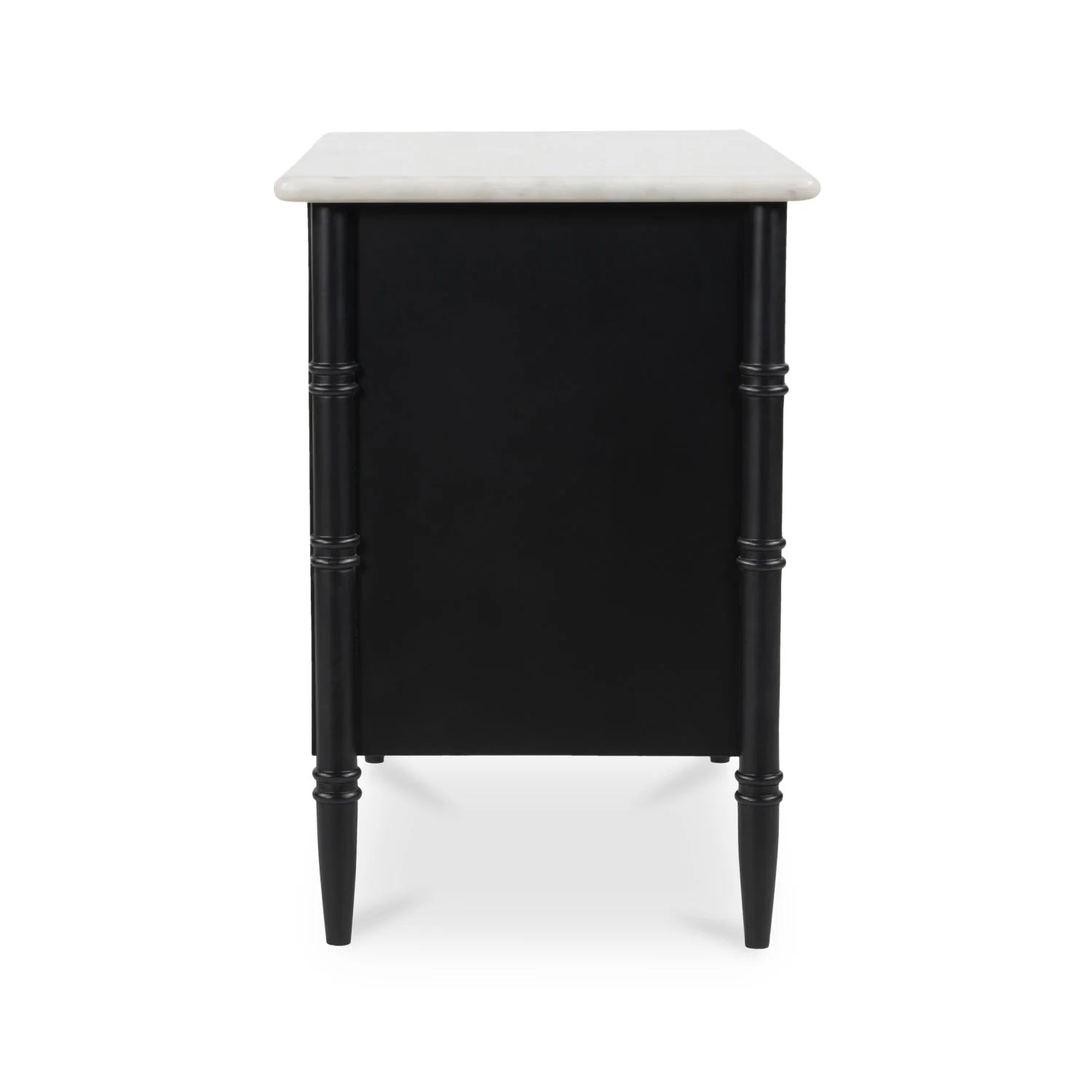 Luxury Modern Eleanor 3-Drawer Black Nightstand European Style for Villa