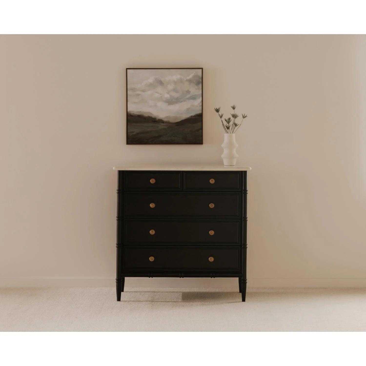 Luxury Modern Eleanor 5-Drawer Chest European Style for Villa