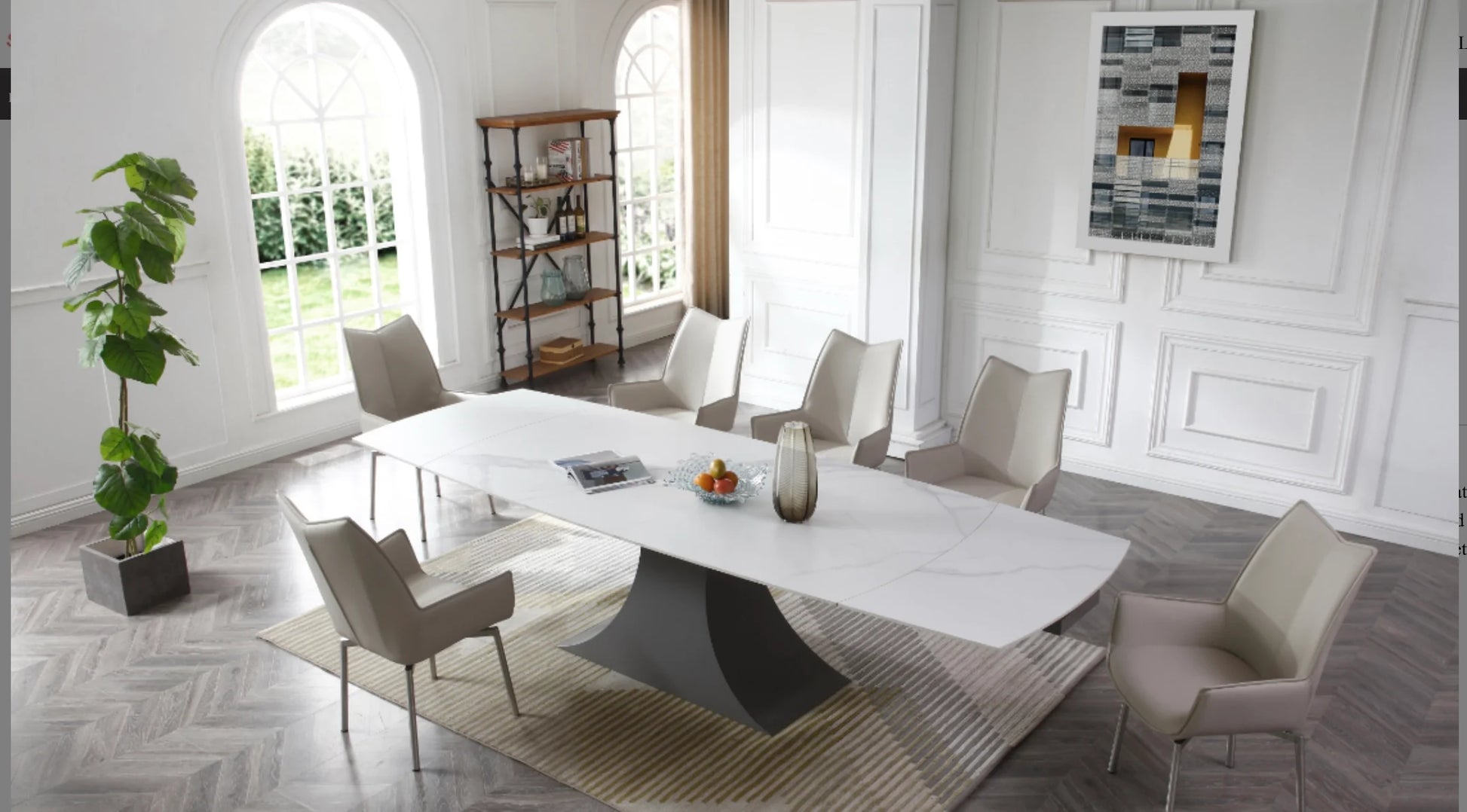 Luxury Modern Elegance Dining Table European Style for Villa