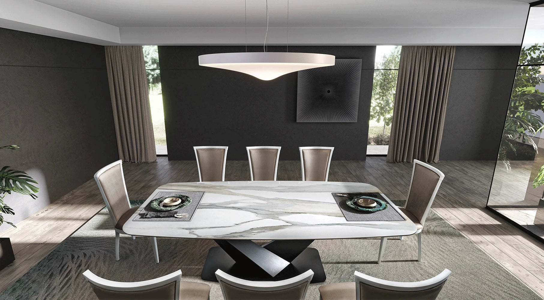 Luxury Modern Elite Dining Table European Style for Villa