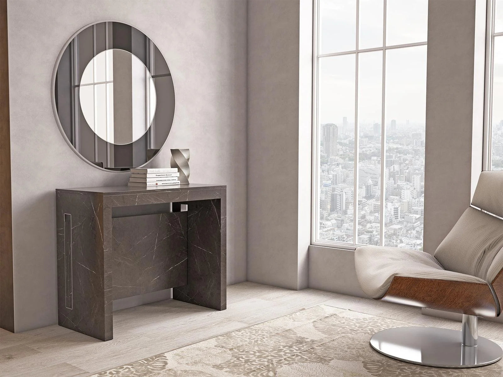 Luxury Modern Ellie Extendable Console Table European Style for Villa