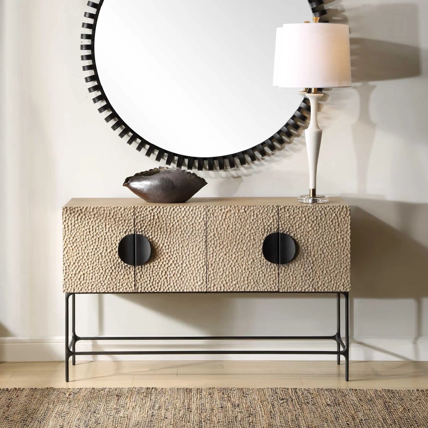 Luxury Modern Elm Veneer Cabinet European Style for Villa