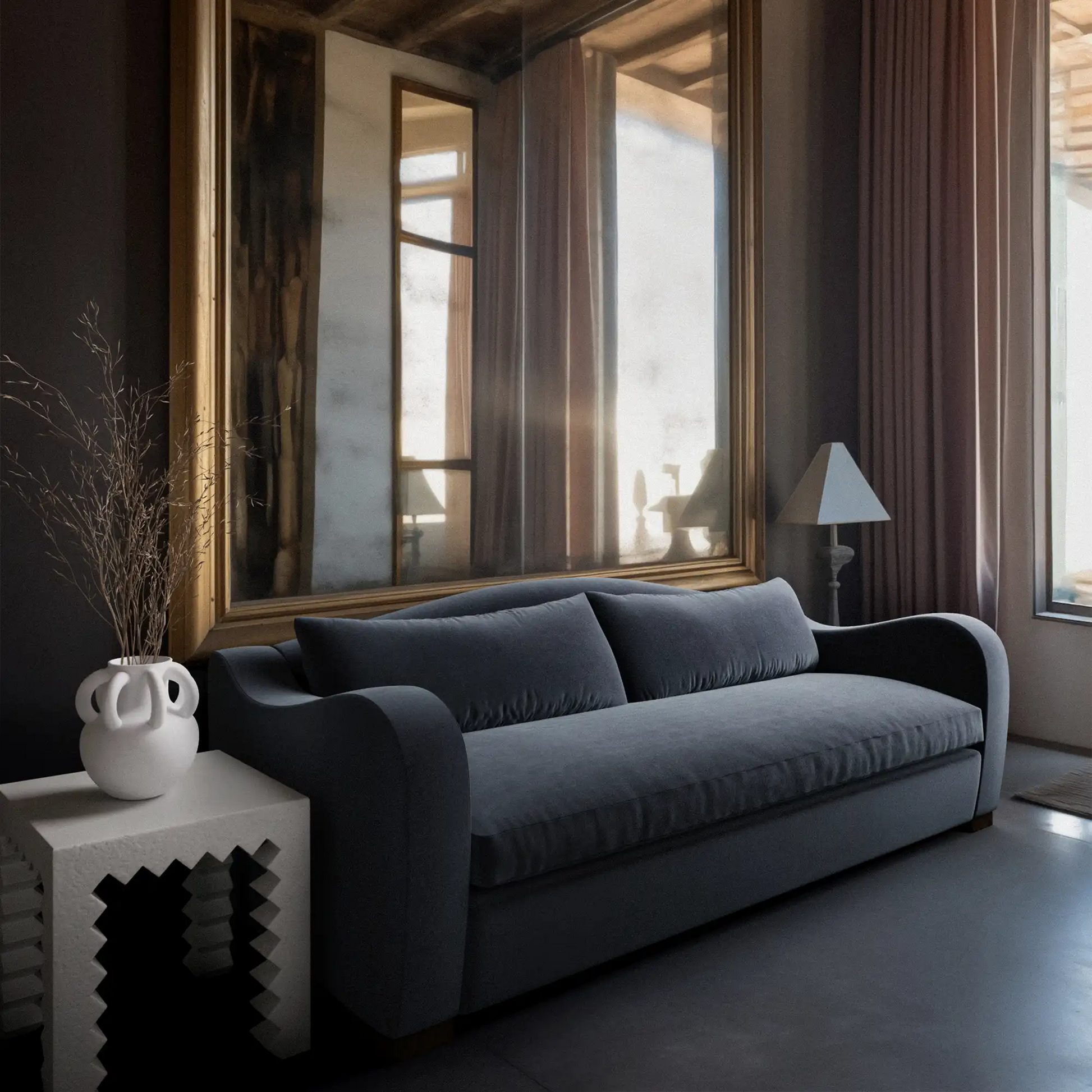 Luxury Modern Elodie Bench Sofa European Style for Villa