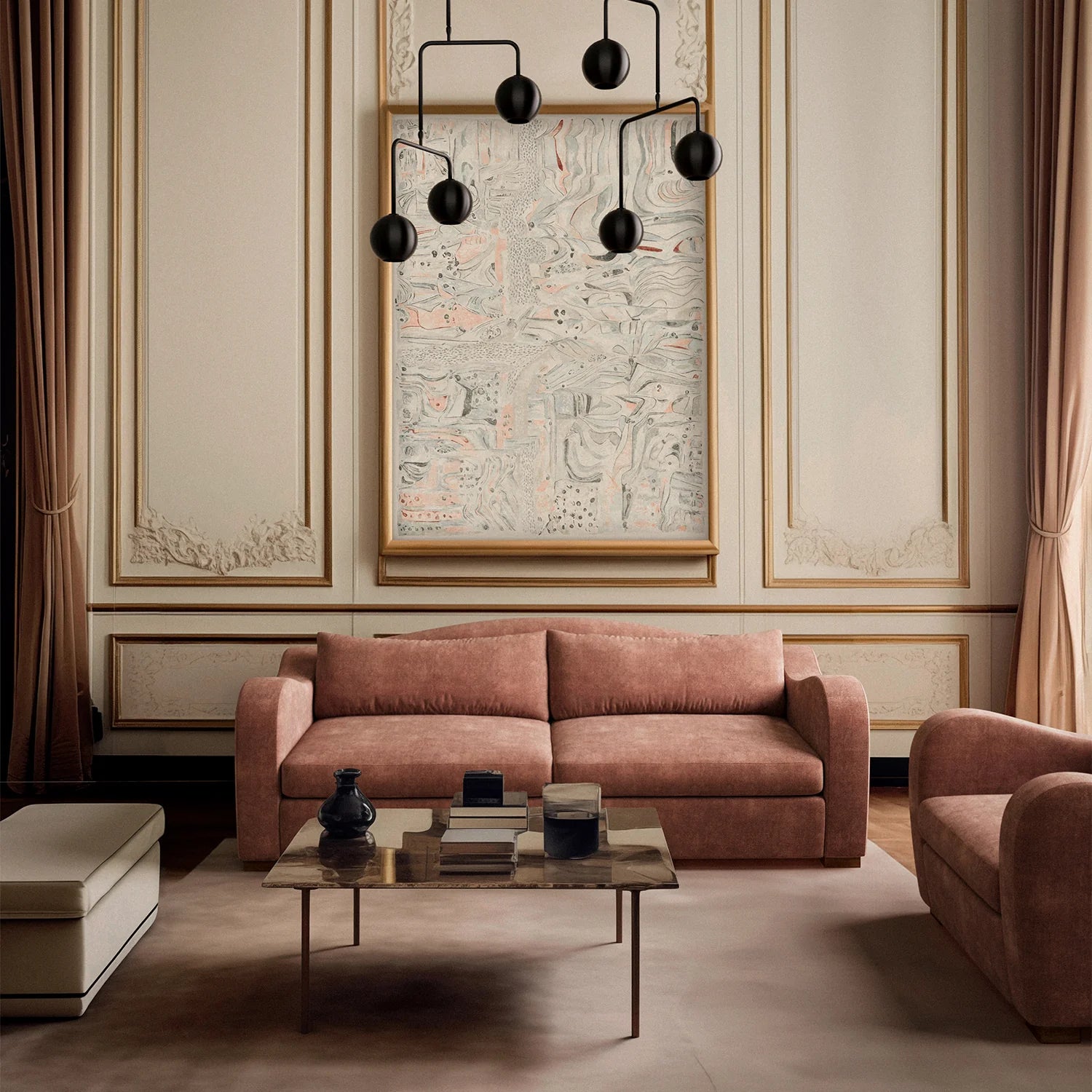 Luxury Modern Elodie Sofa European Style for Villa