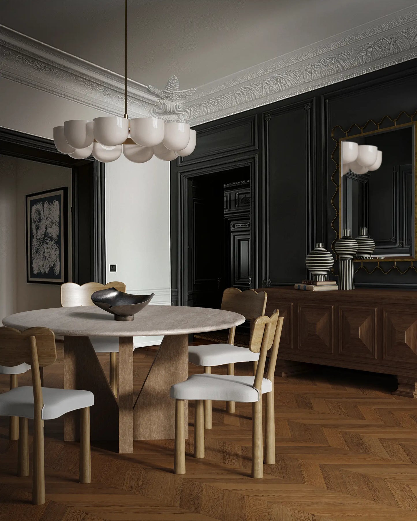 Luxury Modern Elysees Dining Table European Style for Villa