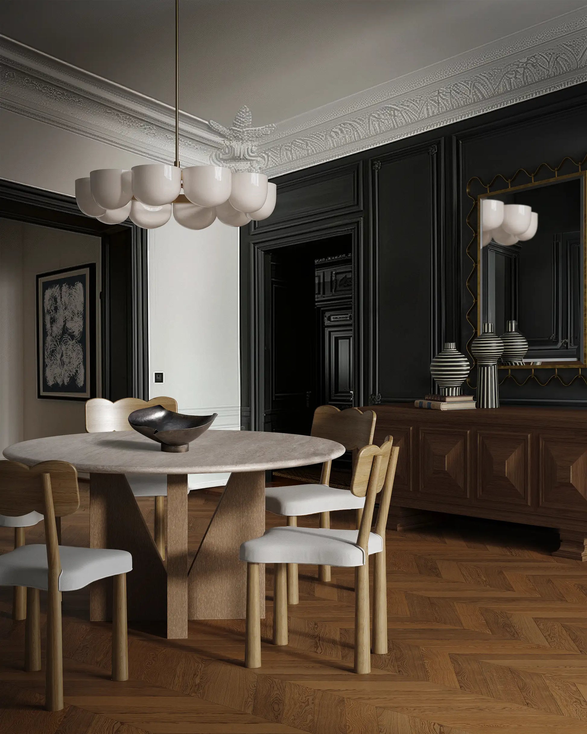 Luxury Modern Elysees Dining Table European Style for Villa