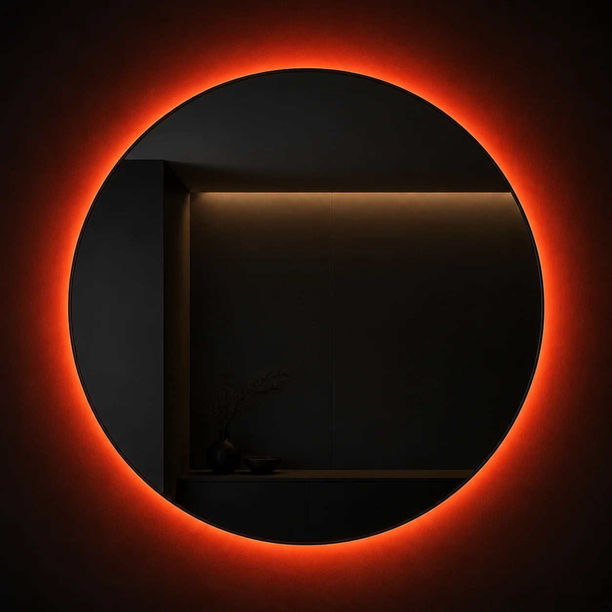 Luxury Modern Ember Eclipse Mirror European Style for Villa