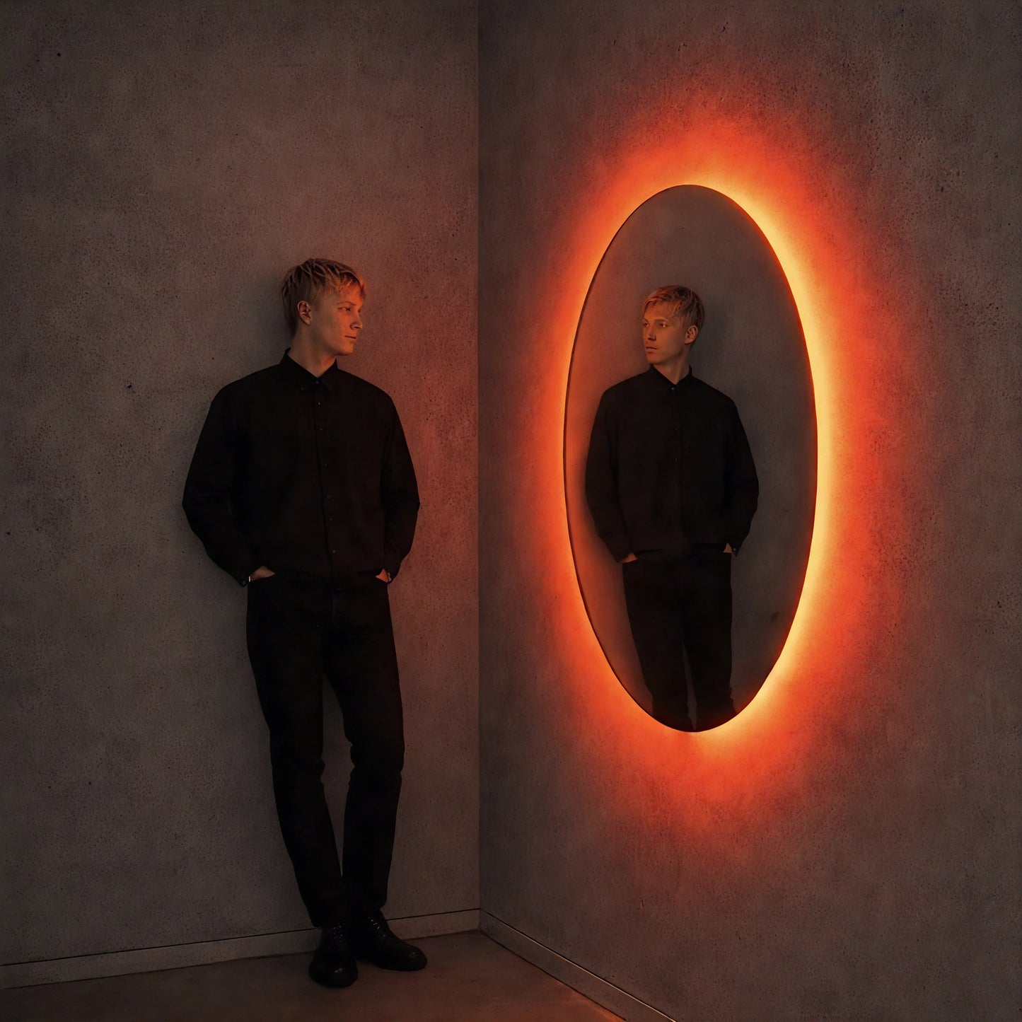 Luxury Modern Ember Eclipse Mirror European Style for Villa