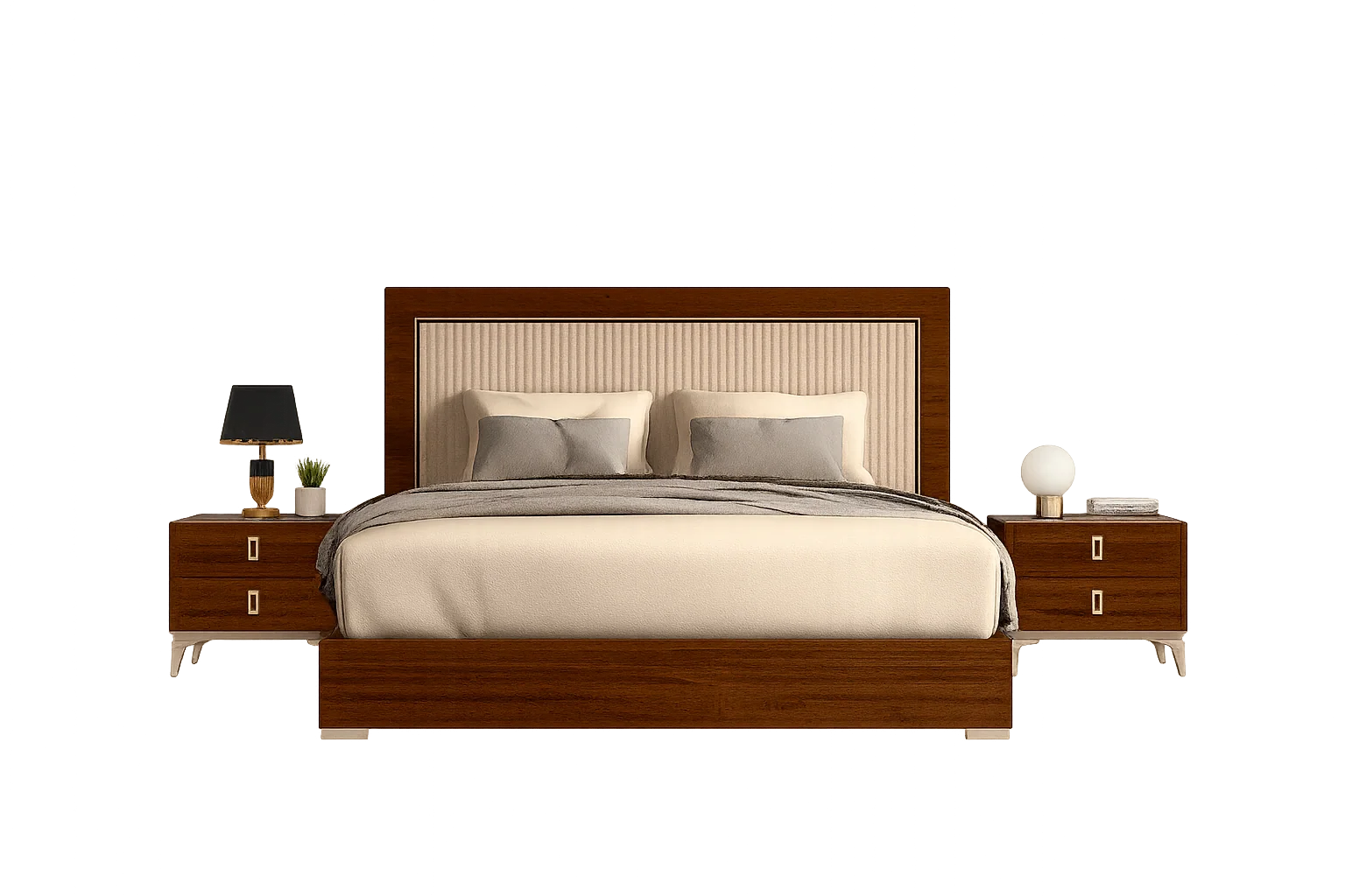 Luxury Modern Emily Bedroom Set European Style for Villa