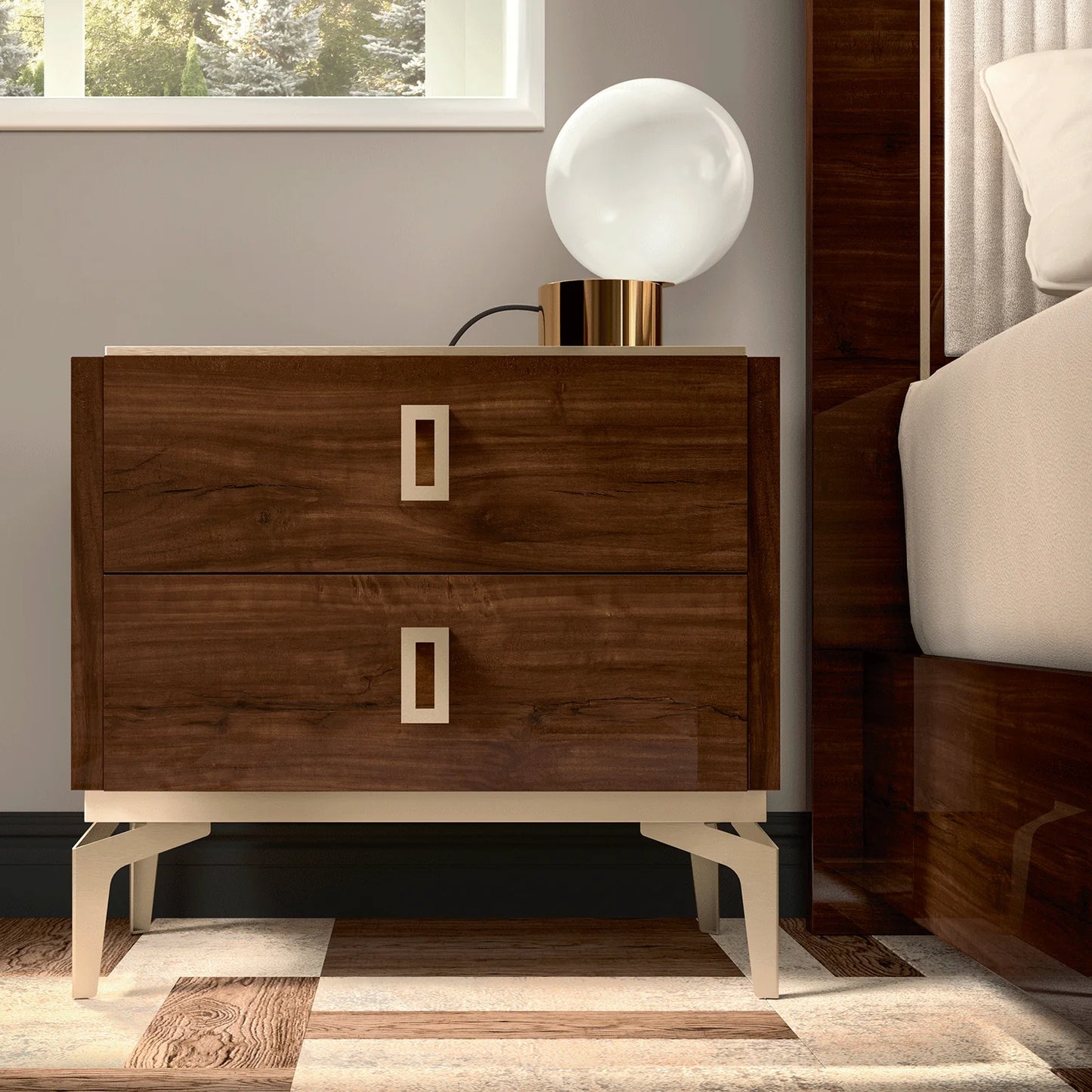 Luxury Modern Emily Bedroom Set European Style for Villa