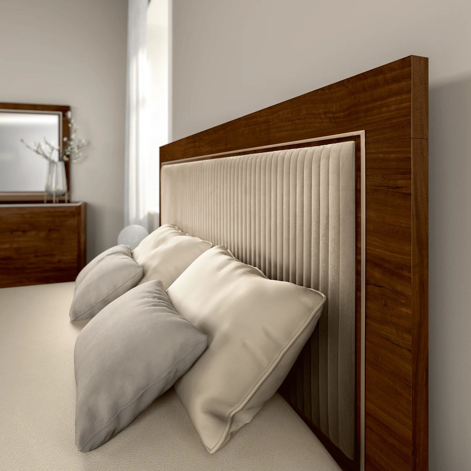 Luxury Modern Emily Bedroom Set European Style for Villa