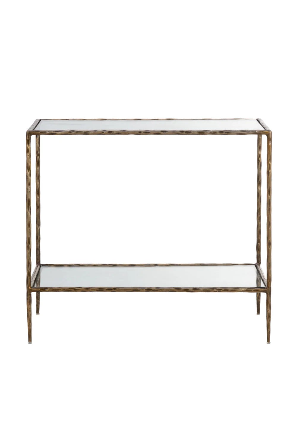 Luxury Modern Emine Hammered Metal Nightstand European Style for Villa