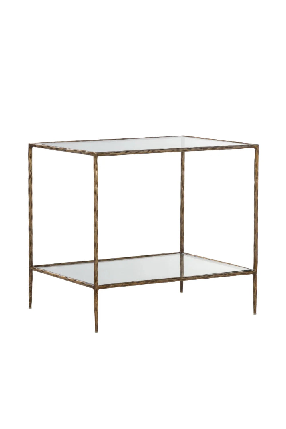 Luxury Modern Emine Hammered Metal Nightstand European Style for Villa