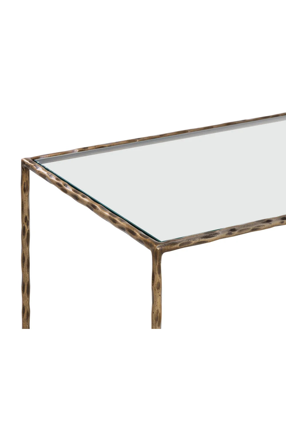 Luxury Modern Emine Hammered Metal Nightstand European Style for Villa