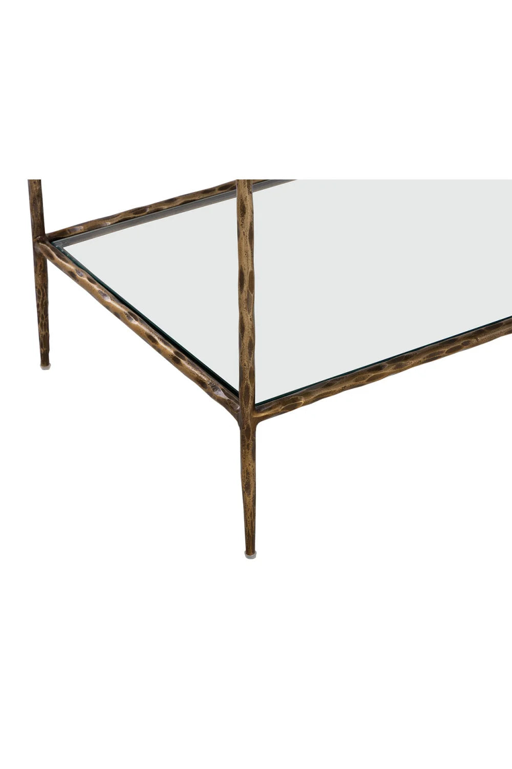 Luxury Modern Emine Hammered Metal Nightstand European Style for Villa