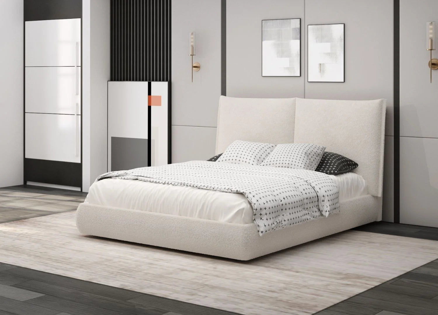 Luxury Modern Eric Queen Bed European Style for Villa
