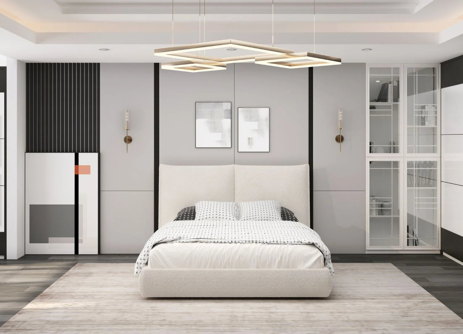 Luxury Modern Eric Queen Bed European Style for Villa