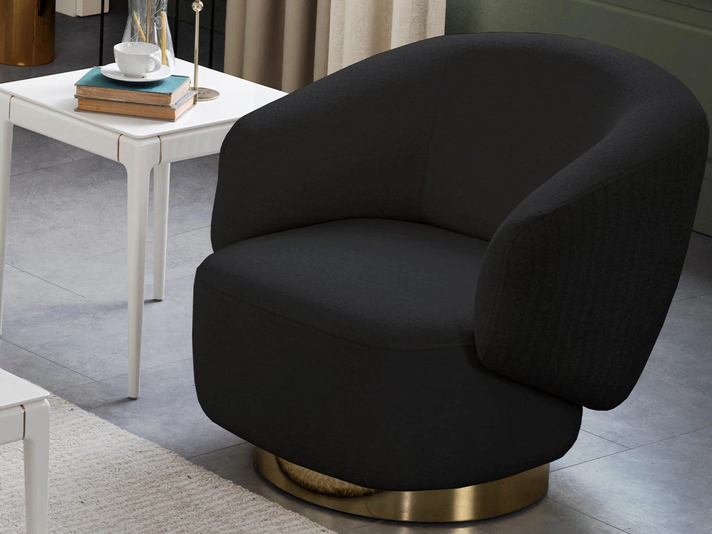 Luxury Modern Erzin Swivel Accent Chair European Style for Villa