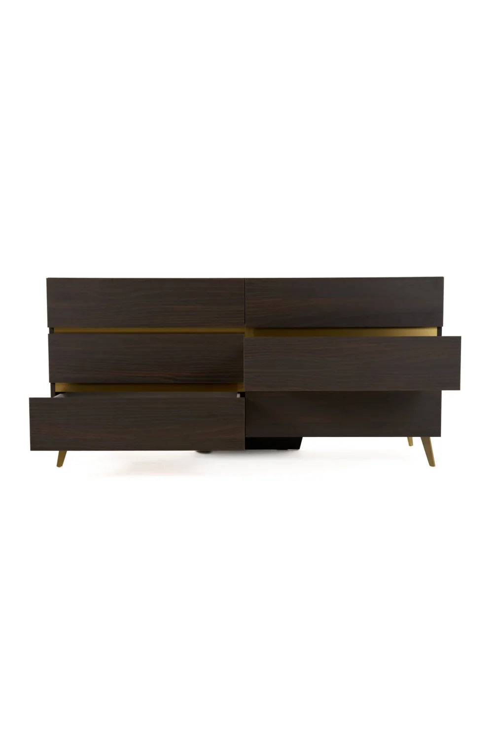 Luxury Modern Eucalyptus Wood 6-Drawer Dresser European Style for Villa