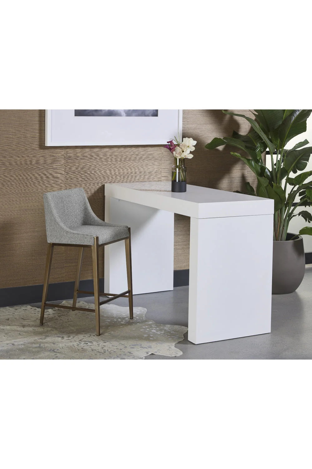 Luxury Modern Fabric Counter Stool European Style for Villa