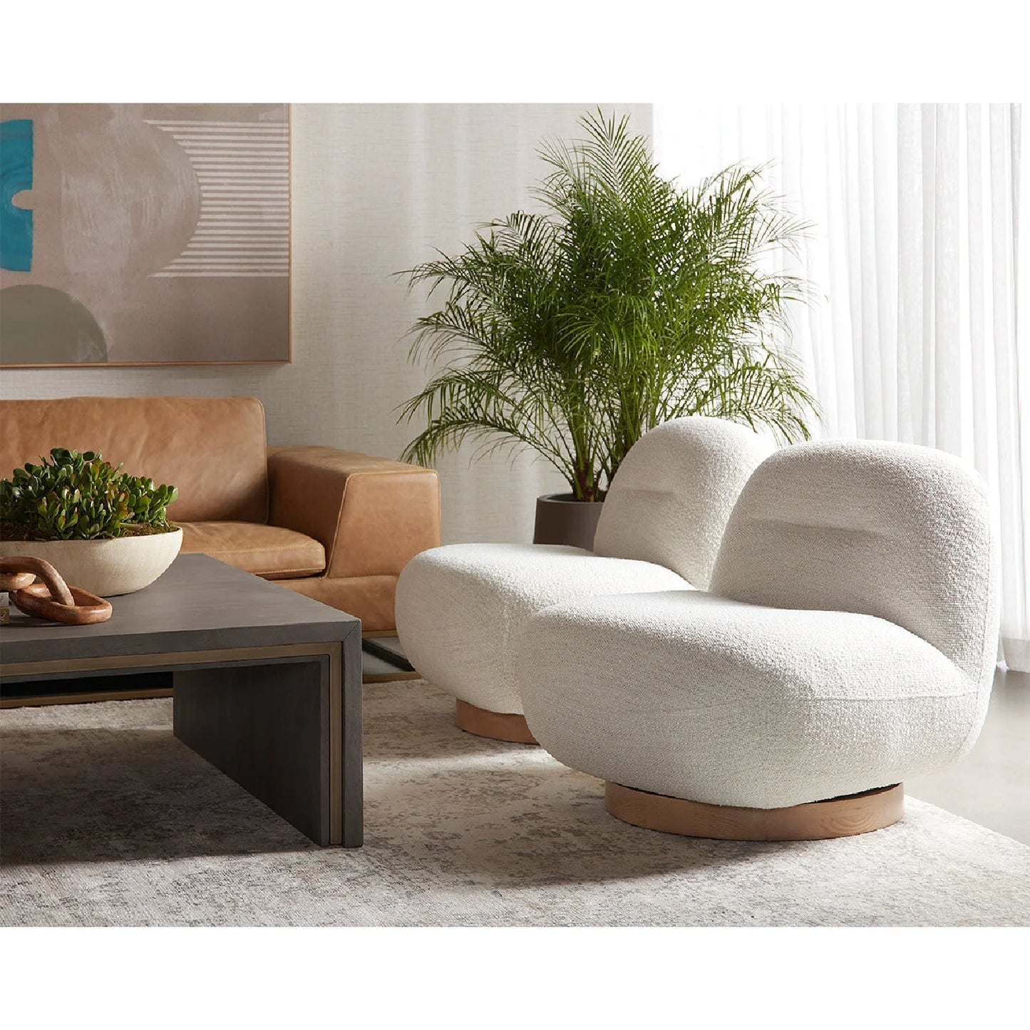 Luxury Modern Fabric Lounge Chair European Style for Villa