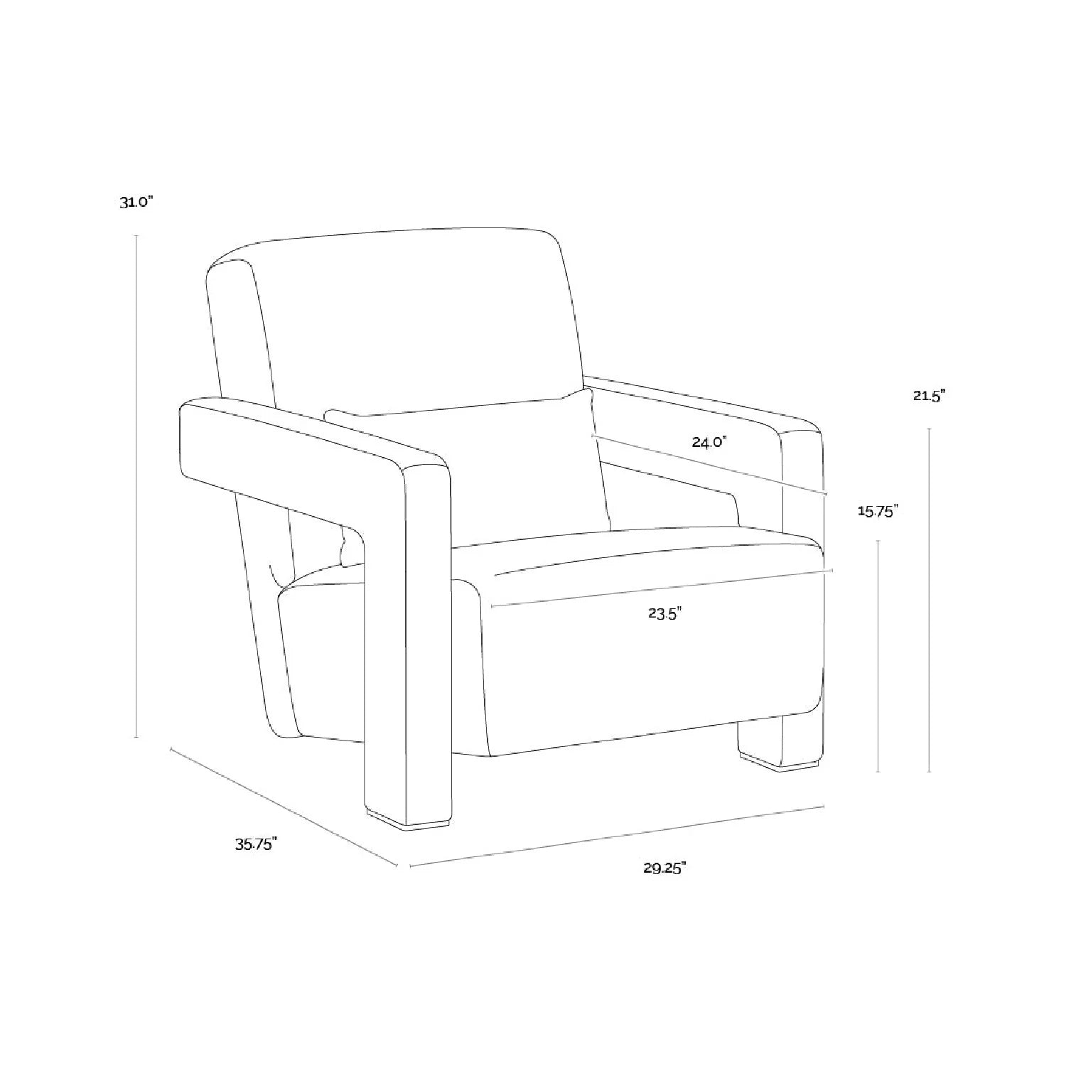 Luxury Modern Fabric Lounge Chair Modern Italian Style for Villa